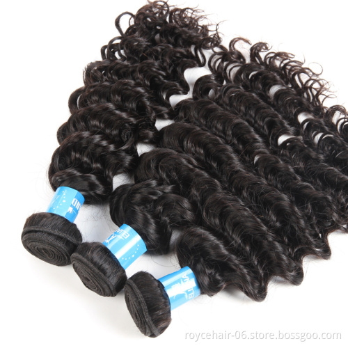 China Suppliers Sell 100% Unprocessed Virgin Remy Hair Extension Human Hair Indian Deep Wave